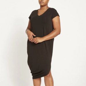Iconic Geneva V-Neck Dress Black (Size 14-16)
